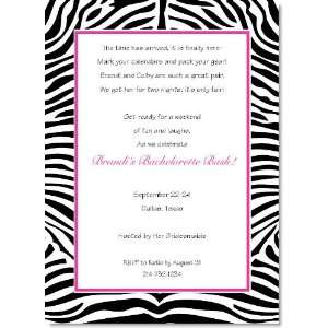  Black And White Zebra Party Invitations