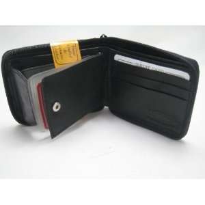  Leather Zipper Wallet Black 56BK: Everything Else