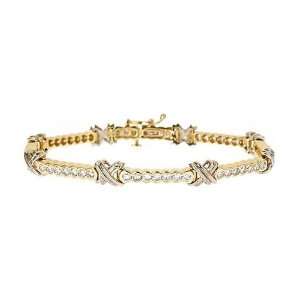  Thomas Laine   Diamond Kiss Tennis Bracelet: Jewelry