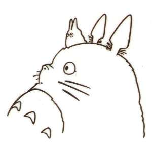 My Neighbor Totoro ~ Tonari no Totoro Black Outline Iron On Transfer 