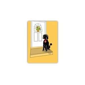  Paper Russells Greeting Card  5x7   Black Poodle House 