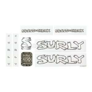 Surly Crosscheck Frame Decal Set with Headbadge:  Sports 