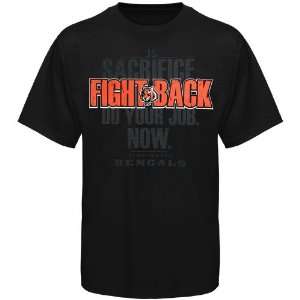   : NFL Cincinnati Bengals Black Fight Back T shirt: Sports & Outdoors