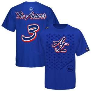   76ers #3 Allen Iverson Postgame T shirt: Sports & Outdoors
