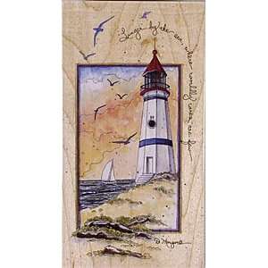 Linger by the Sea Wood Mounted Rubber Stamp Arts, Crafts 