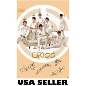  U Kiss Only One POSTER 23.5 x 34 sit on sofa UKiss Korean 