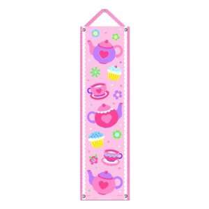  Tea Party Hanging Growth Chart w Pink Ribbon Office 