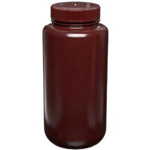 Nalgene 2106 0004 Amber Bottle, Wide Mouth, HDPE, 125mL (Pack of 12 