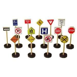  Play Smart Set of Street Traffic Signs: Toys & Games