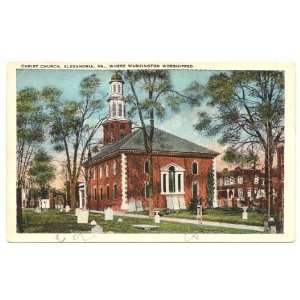  1920s Vintage Postcard Christ Church   Alexandria Virginia 