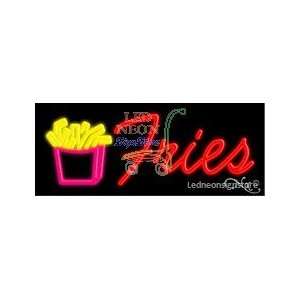   : Fries Logo Neon Sign 13 Tall x 32 Wide x 3 Deep: Everything Else
