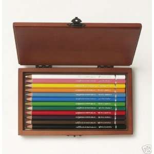  Palomino Wax Colored Pencil Set   12 Colors in Wooden Case 