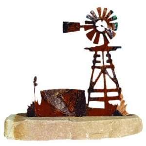  Windmill Large Metal Rock Art: Home & Kitchen