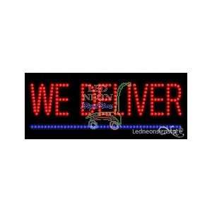  We Deliver LED Business Sign 11 Tall x 27 Wide x 1 Deep 