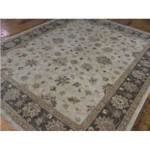  80 x 100 Beige Hand Knotted Wool Ziegler Rug Furniture 