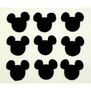  9pcs Lot Mickey Mouse Black Head Face Iron on Patch 