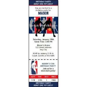  Atlanta Hawks Colored Ticket Invitation