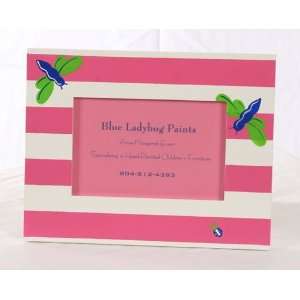  Pink Stripe Picture Frame Baby