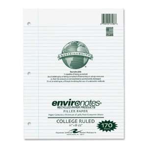   Paper, College Ruled, 170 Sheets, 11x8 1/2, White: Office Products