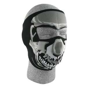    ZANheadgear Chrome/Black Neoprene Skull Face Mask: Automotive