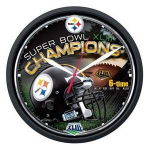  Pittsburgh Steelers Six Time Champs Clock: Sports 