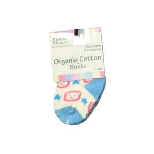  Organic Socks Cornflower Blue Lion   Newborn Baby