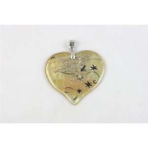   18K Gold Plated Yellow Heart 40x40mm (1553) Arts, Crafts & Sewing