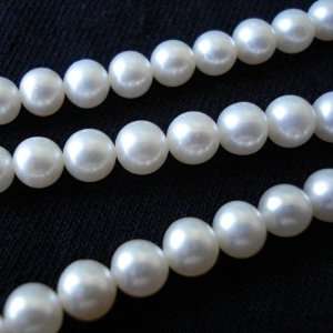  White 8mm Round Loose Freshwater Pearl Beads FW: Arts 