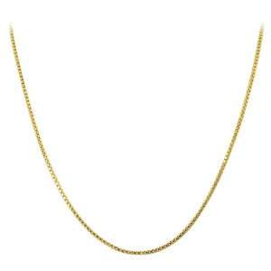  18 KT Gold Layered 1mm Box Chain 20 inch Necklace Jewelry