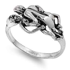 Stainless Steel 9mm Exotic Man & Woman Shape Ring (Size 5   15)   Size 