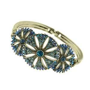  Moonlit Blue Aurora Borealis Sand Dollar Bracelet: Jewelry