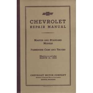 1933 CHEVROLET CAR TRUCK Shop Service Repair Manual