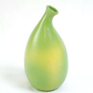  EXP Handmade Deluxe Green And Yellow Abstract Ceramic Vase 