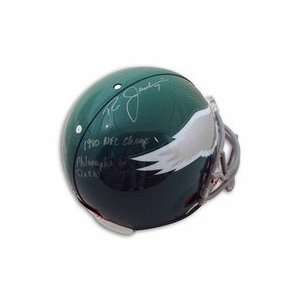 Autographed Ron Jaworski Helmet   with 1980 NFC Champs 20 Dallas 7 