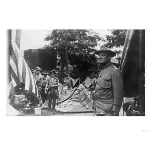 First Cavalry Setting Up Camp   Springfield, IL Premium Poster Print 