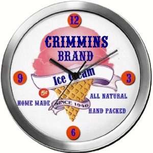  CRIMMINS 14 Inch Ice Cream Metal Clock Quartz Movement 