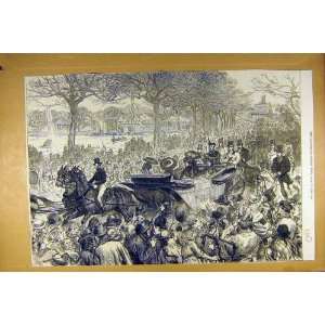  1873 Royal Procession Queen Vistoria Cortege Park Print 