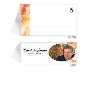 260 Photo Place Cards   One Rose Cinnamon Creme Office 