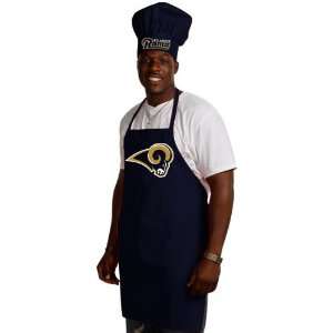  NFL St. Louis Rams Chef Hat and Apron Set: Sports 