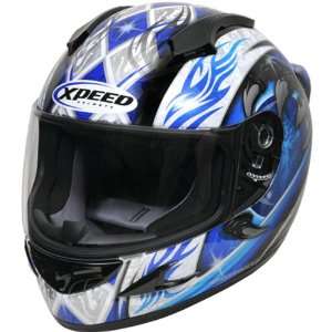  Xpeed Eclipse XF708 Street Racing Motorcycle Helmet   Blue 