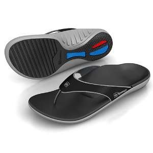  Spenco Mens Yumi PolySorb Total Support Sandals   Black 