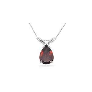  3.66 Cts Garnet Solitaire Pendant in Platinum Jewelry