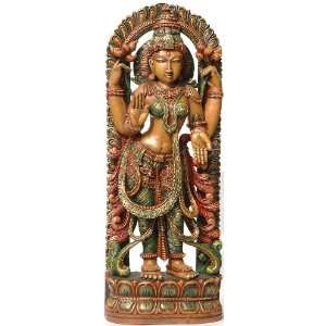   of Lakshmi   South Indian Temple Wood Carving: Home & Kitchen