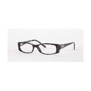 VERSACE 3076 B 3076B Striated Black Optical Frame Eyeglasses 50 16 130