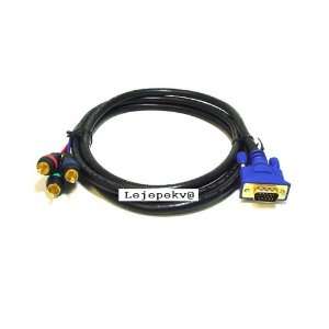   6FT VGA to 3 RCA component video cable (HD15   3 RCA): Everything Else