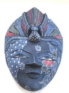 Wooden Batik Mask Hand Carved Wood Bali Art Mask 9 1129  
