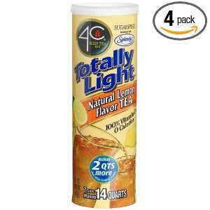 4C Totally Light Lemon, Sugar Free, 7 Count Canisters (Pack of 4 