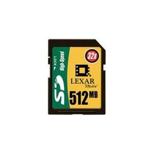    Lexar Media 512MB SD CARD 32X HHS ( SD512 32 266 ) Electronics