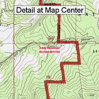  USGS Topographic Quadrangle Map   Addy Mountain 