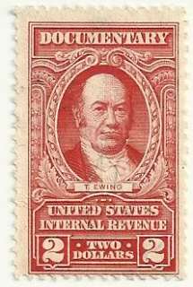 US Postage Stamps Documentary Ewing Internal Revenue $2.00  